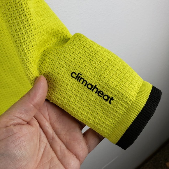 Adidas Men's L Techfit Climaheat Compression Shirt Bright Chartreuse Green - Picture 14 of 14